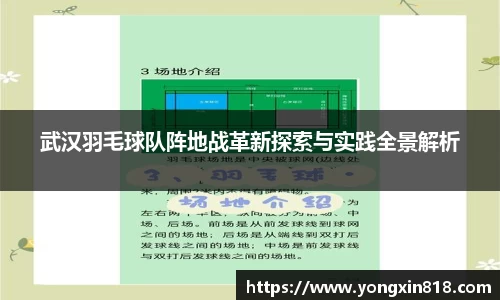 武汉羽毛球队阵地战革新探索与实践全景解析